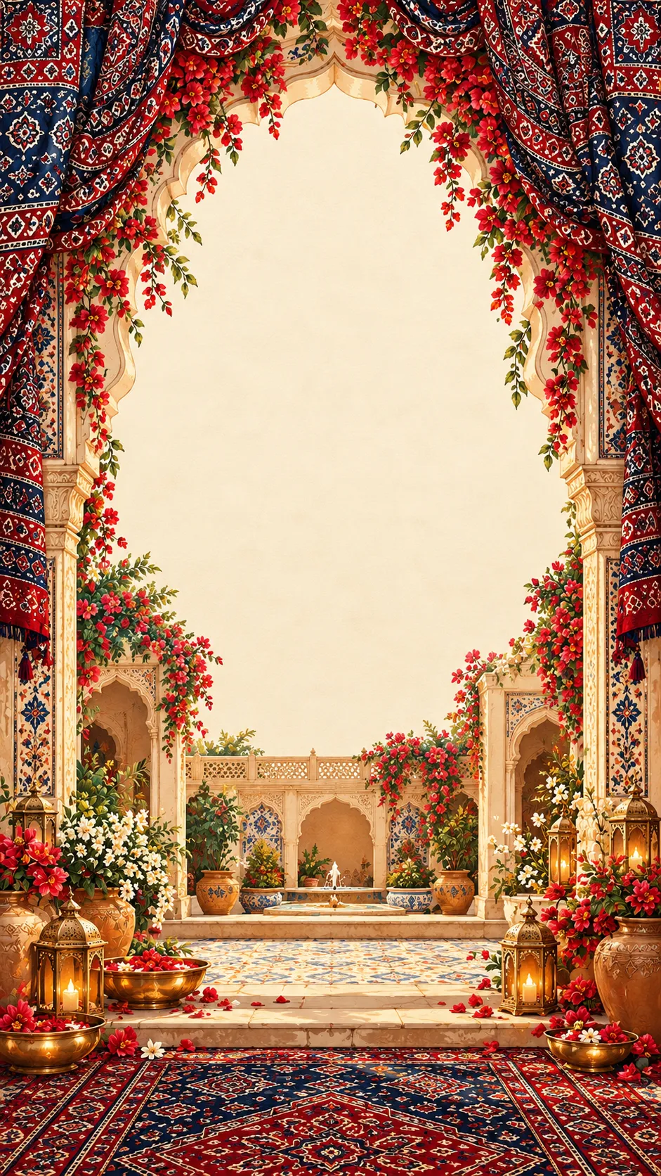 Bahar wedding invitation on a phone